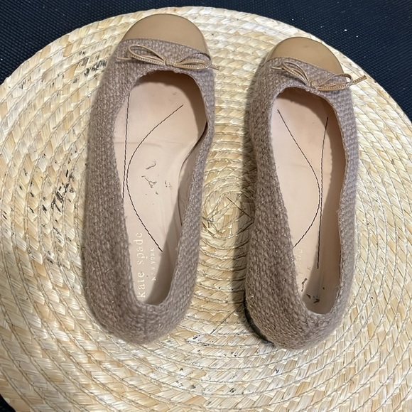 Kate Spade Tweed Bow Ballet Flat Slipon Shoes Size 7.5 - Picture 4 of 8